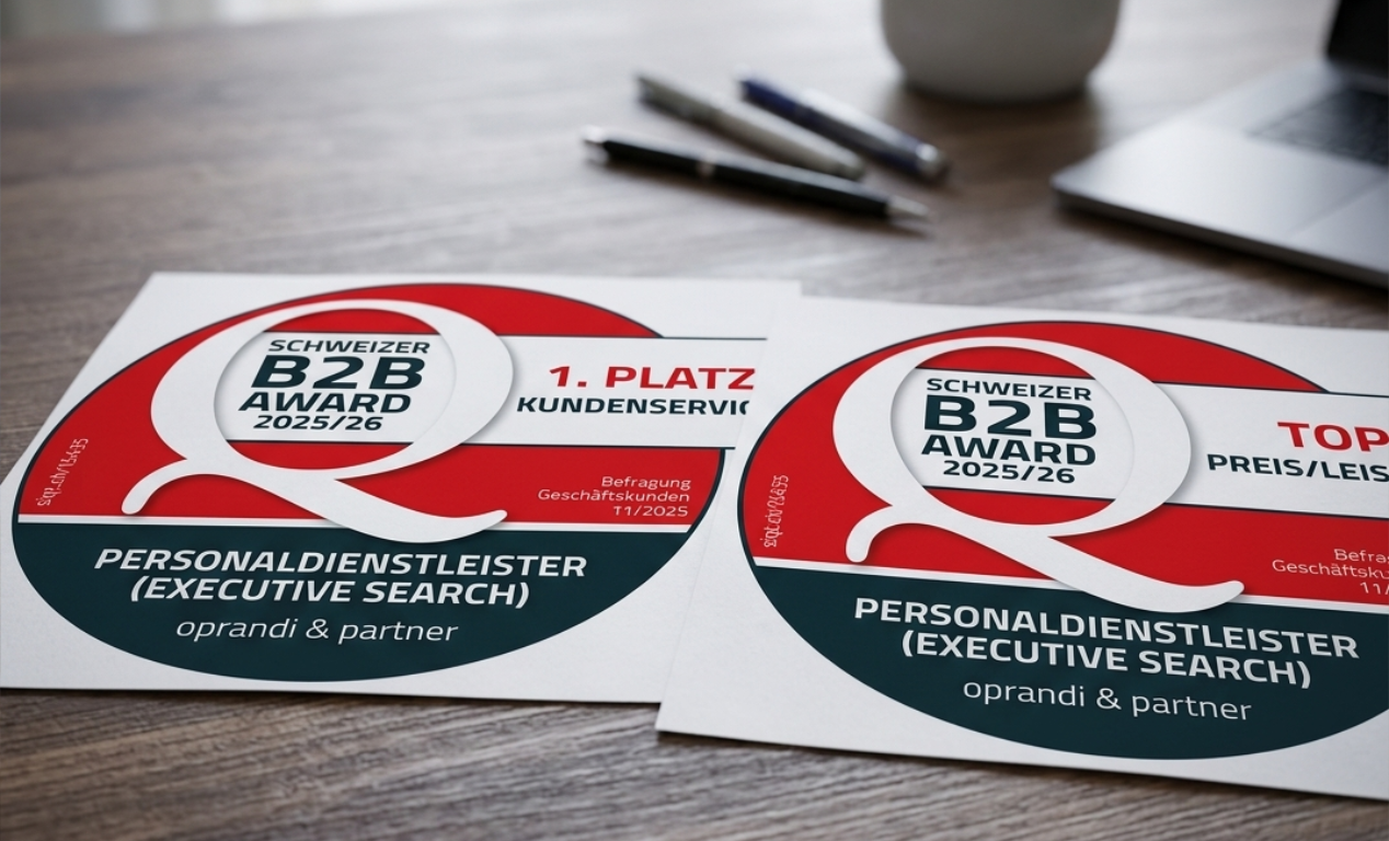oprandi & partner erhält erneut den Schweizer B2B‑Award 2025/26